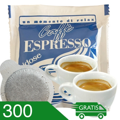 300 Cialde Caffè Grillo Miscela Silver Compatibili 55 MM