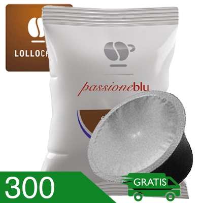 300 Capsule Caffè Lollo Miscela Classica Compatibili Blue In Black