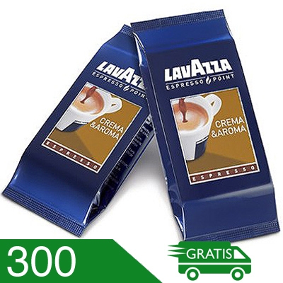 300 Capsule Caffè Lavazza Miscela Crema e Aroma Compatibili Espresso Point