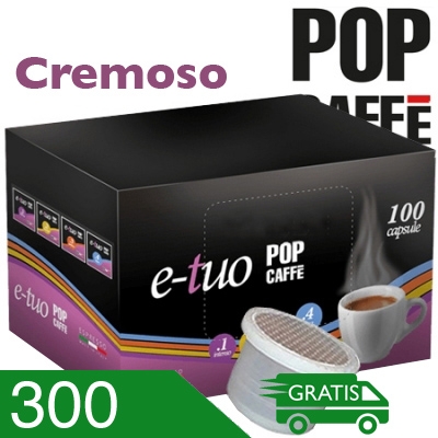 300 Capsule Pop Caffè Miscela Cremoso Compatibili Fior Fiore, Aroma Vero e Lui Caffè