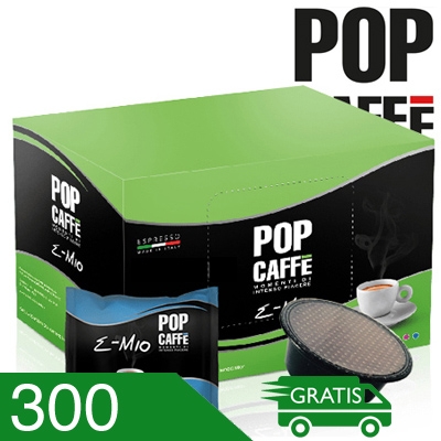 300 Capsule Caffè Pop Miscela Decaffeinato Compatibili A Modo Mio