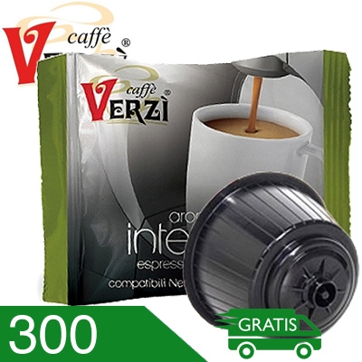 300 Capsule Caffè Verzì Miscela Intenso Compatibili Dolce Gusto