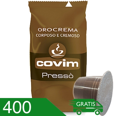 400 Capsule Caffè Covim Miscela Orocrema Compatibili Nespresso