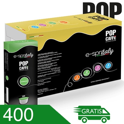 400 Capsule Caffè Pop Miscela Cremoso Compatibili Caffitaly