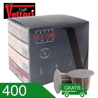 400 Capsule Caffè Vettori Miscela Tradizionale Compatibili Nespresso