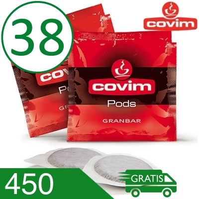 450 Cialde Caffè Covim Miscela Granbar Compatibili 38 MM