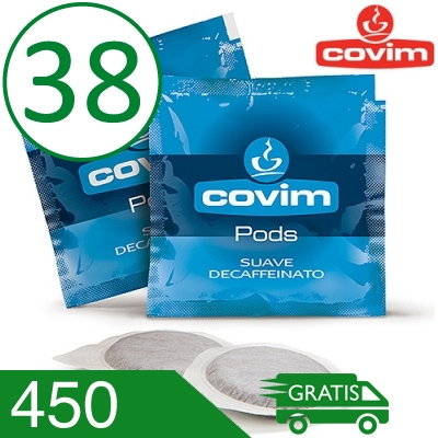 450 Cialde Caffè Covim Miscela Suave Dek Compatibili 38 MM