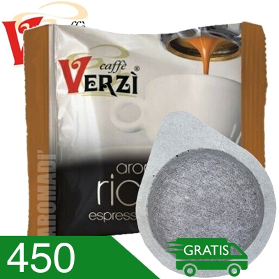 450 Cialde Caffè Verzì Miscela Ricco Compatibili Ese 44 MM