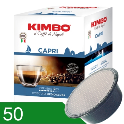 50 Capsule Caffe' Kimbo Miscela Capri Compatibili A Modo Mio