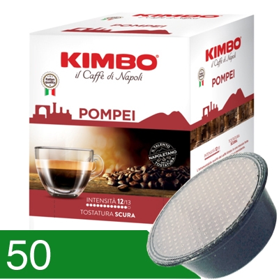 50 Capsule Caffe' Kimbo Miscela Pompei Compatibili A Modo Mio
