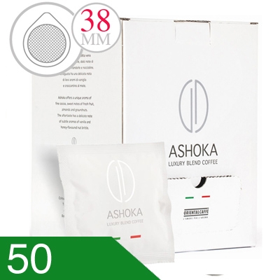 50 Cialde Caffè Ashoka Miscela Luxury Blend Compatibili 38 MM
