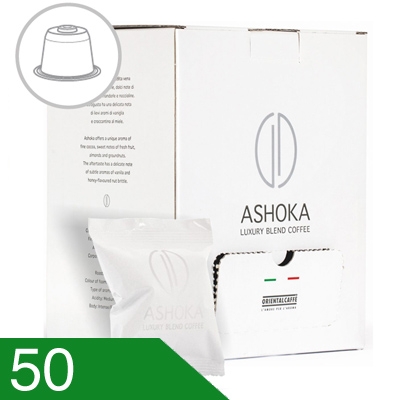 50 Capsule Caffè Ashoka Miscela Luxury Blend Compatibili Nespresso