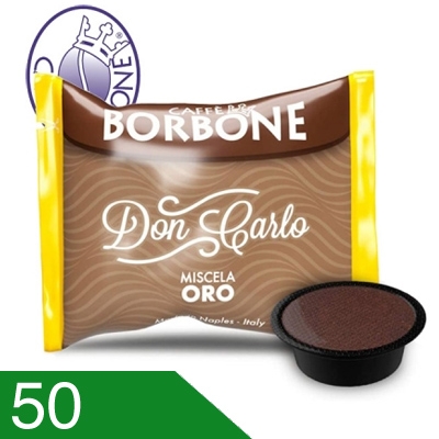 50 Capsule Caffè Borbone Don Carlo Miscela Oro Compatibili Lavazza A Modo Mio
