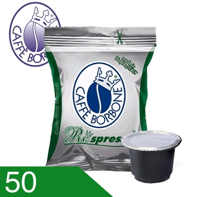 50 Capsule Caffe' Borbone Respresso Miscela Dek Compatibili Nespresso