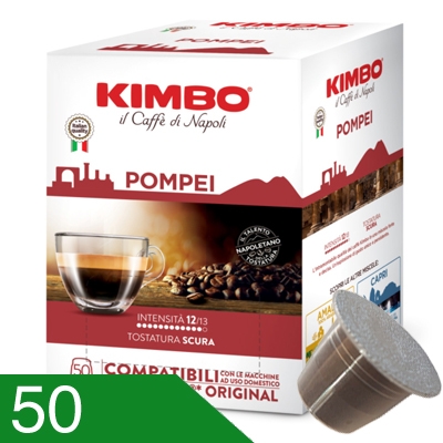 50 Capsule Caffe' Kimbo Miscela Pompei Compatibili Nespresso