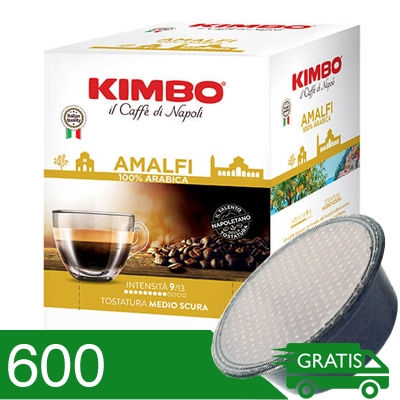 600 Capsule Caffe' Kimbo Miscela Amalfi Compatibili A Modo Mio
