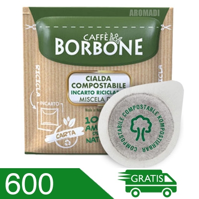 600 Cialde Caffe' Borbone Miscela Dek Compatibili Ese 44 MM