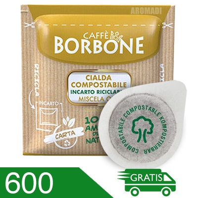 600 Cialde Caffe' Borbone Miscela Oro Compatibili Ese 44 MM