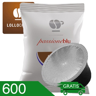 600 Capsule Caffè Lollo Miscela Classica Compatibili Blue In Black