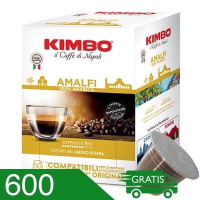 600 Capsule Caffe' Kimbo Miscela Amalfi Compatibili Nespresso