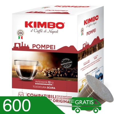 600 Capsule Caffè Kimbo Miscela Pompei Compatibili Nespresso