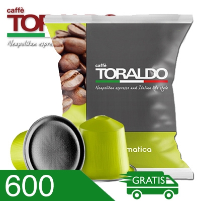 600 Capsule Caffè Toraldo Miscela Aromatica Compatibili Nespresso