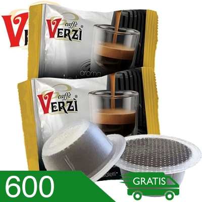 600 Capsule Caffè Verzì Miscela Intenso Compatibili Bialetti