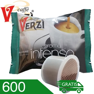 600 Capsule Caffè Verzì Miscela Intenso Compatibili Fior Fiore, Aroma Vero e Lui Caffè