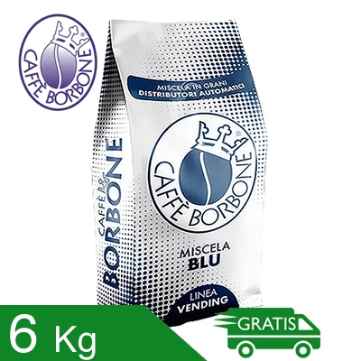 6 Kg Grani Caffè Borbone Miscela Blu