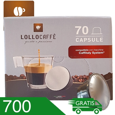 700 Capsule Caffè Lollo Miscela Nera Compatibili Caffitaly