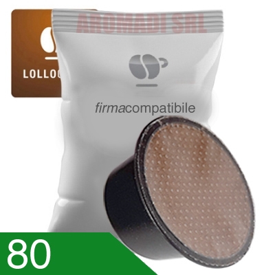 80 Capsule Caffè Lollo Miscela Nera Compatibili Firma