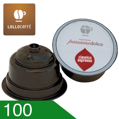 100 Capsule Caffè Lollo Miscela Classica Compatibili Dolce Gusto