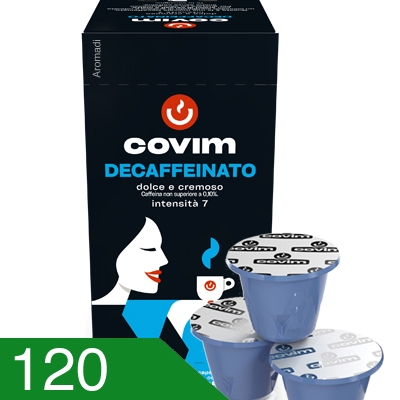 120 Capsule Caffè Covim Miscela Decaffeinato Compatibili Nespresso