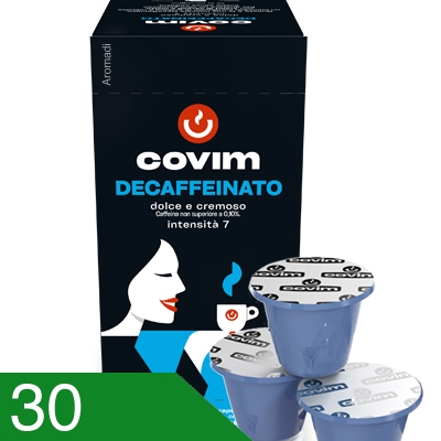 30 Capsule Caffè Covim Miscela Decaffeinato Compatibili Nespresso