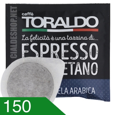 150 Cialde Caffè Toraldo Miscela Arabica Compatibili Ese 44 MM